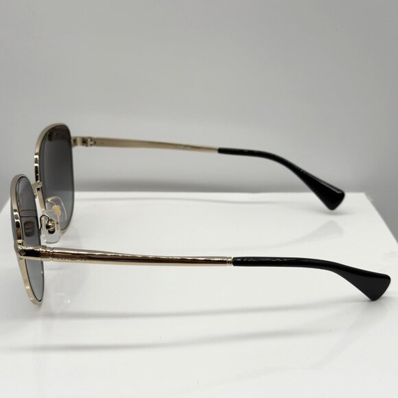 Ralph Lauren Sunglasses RA4144 9116/8G Shiny Gold Frames Gray Gradient Lenses - Picture 3 of 11